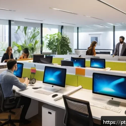 Home 30 신흥 직업군에서의 사회적 책임 - A modern open office space in São Paulo, Brazil, featuring diverse young professionals collaborating...